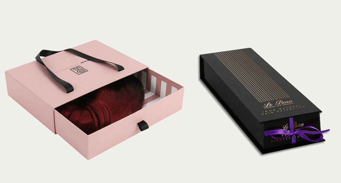 Custom Printed Hair Extension Boxes